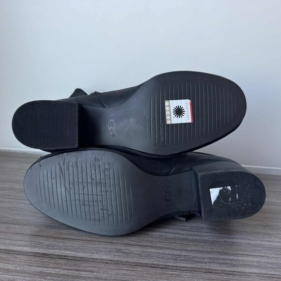 UGG Women's Elysian Zip Up Ankle Boots Bootie $170 in Black 1095792 - Picture 7 of 11